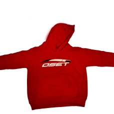 Junior hoodie in red with OSET logo