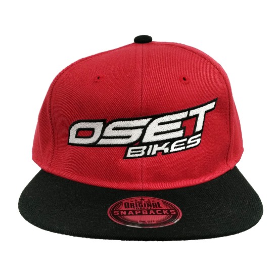 Snapback OSET cap, red & black